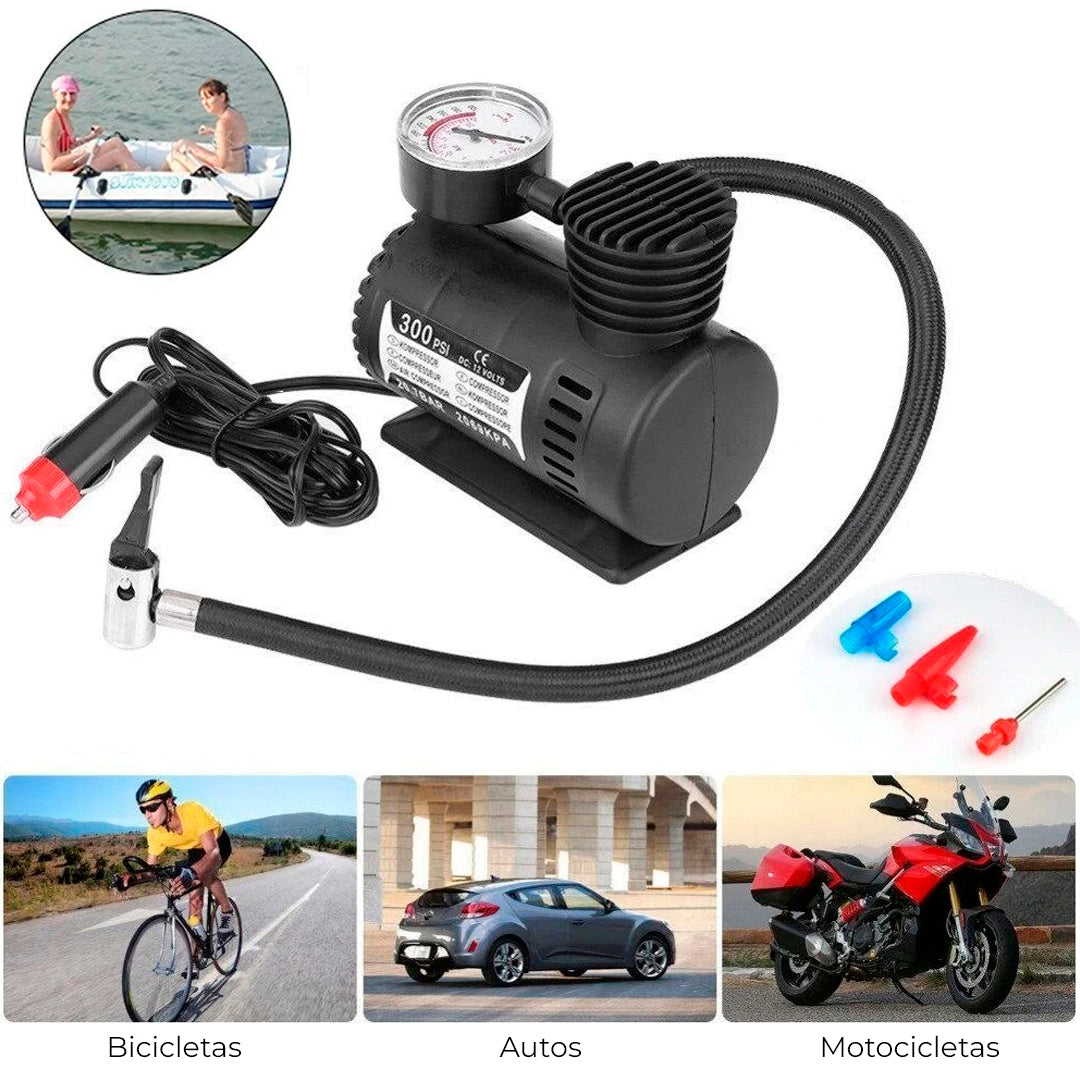 Compresor Portátil 12V AirSnap™ | Infla en segundos - Lleva tranquilidad en tu guantera