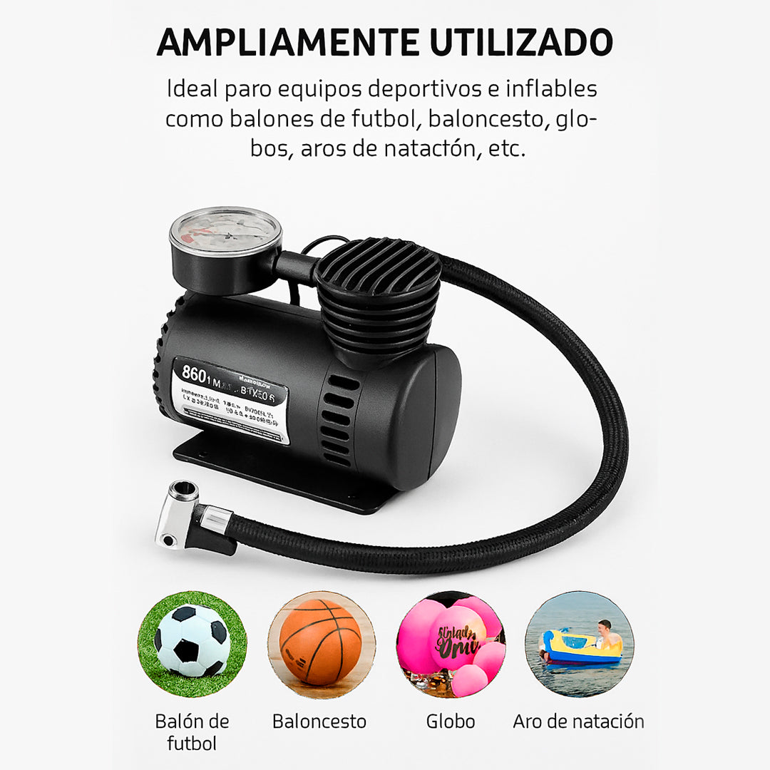 Compresor Portátil 12V AirSnap™ | Infla en segundos - Lleva tranquilidad en tu guantera