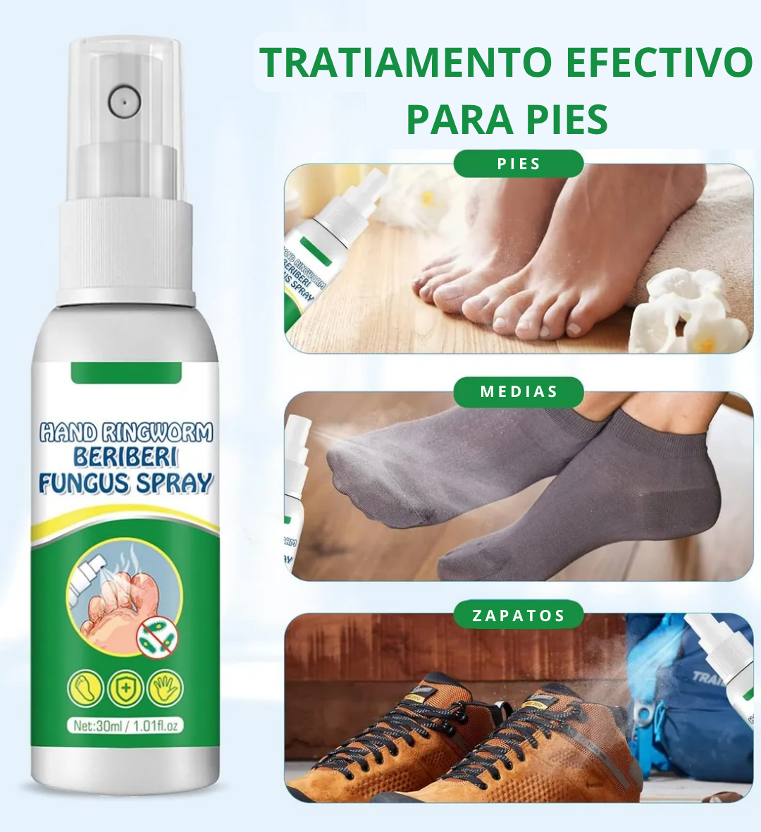 2x1 FreshSpray® | Spray Antihongos para Pies y Manos + Envío Gratis