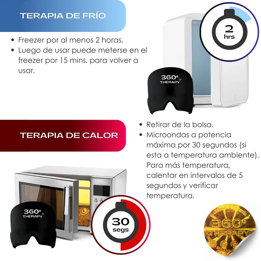 MigraCalm™ | Gorro Terapia Frío-Calor para Alivio Instantáneo Migraña/Sinusitis/Estres