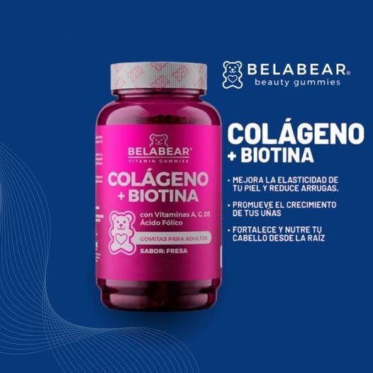 BelaBear™ | Gomitas Salud y Belleza - Colágeno + Biotina