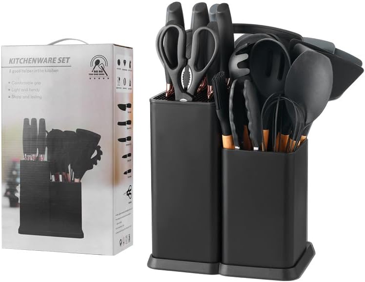 SharpCuisine™  | Set de Utensilios de Cocina – 19 Piezas de Silicona Premium