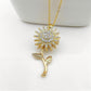 SunGlow™ | Elegante Collar Girasol Giratorio Eterno