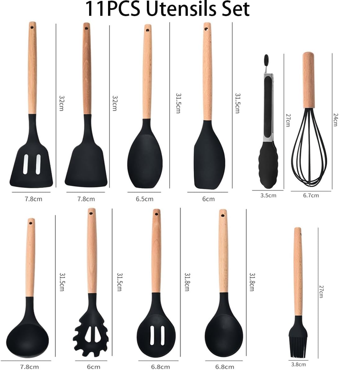 SharpCuisine™  | Set de Utensilios de Cocina – 19 Piezas de Silicona Premium
