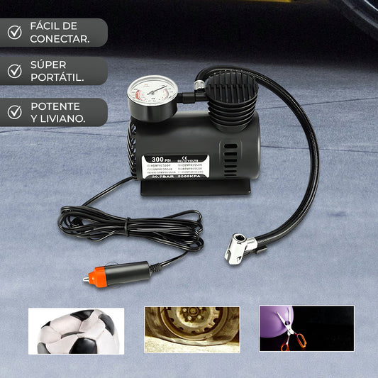 Compresor Portátil 12V AirSnap™ | Infla en segundos - Lleva tranquilidad en tu guantera