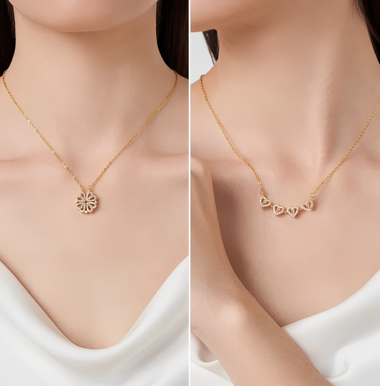 4Hearts ™ | Collar magnético de corazones 2 en 1