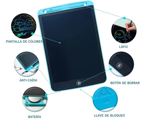 2x1 Pizarra Mágica LCD de Dibujo y Escritura 10"  | Edukids™