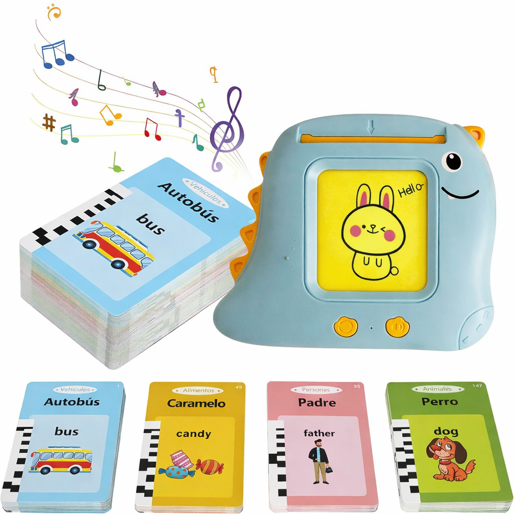 Lector Bilingüe Edukids™ + 2 PACK TARJETAS (224 PALABRAS Ingles y Español)