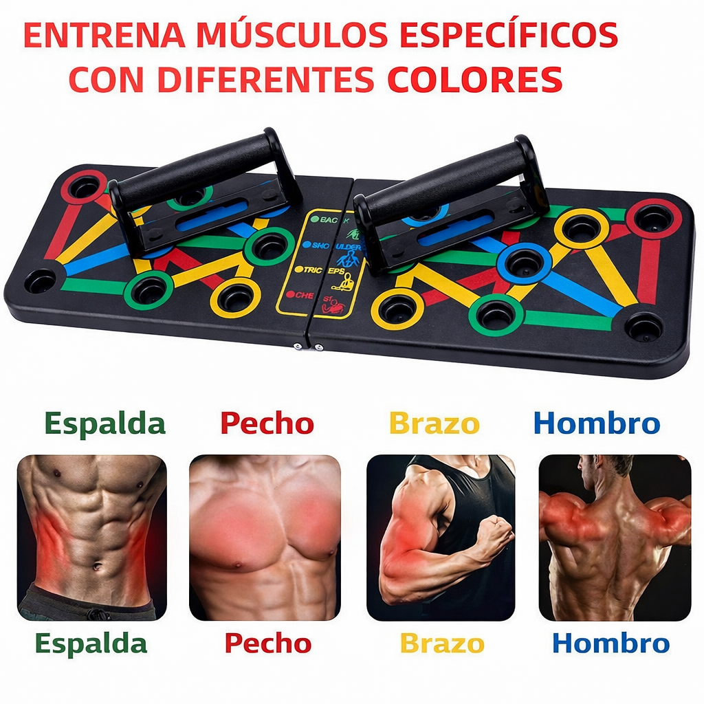 PushUps™ - Tabla Pechadas Sistema De Flexiones 15 en 1 + REGALO