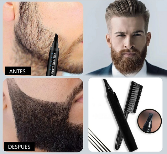 Oferta Lápiz Rellenador Negro + Cepillo Para Difuminar Barba