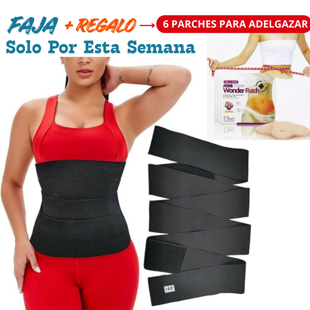 MoldeaFit™ | Premium Faja Moldeadora Reductora  + REGALO PARCHES PARA ADELGAZAR 6 PACK