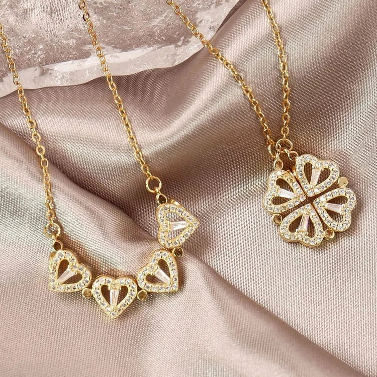 4Hearts ™ | Collar magnético de corazones 2 en 1