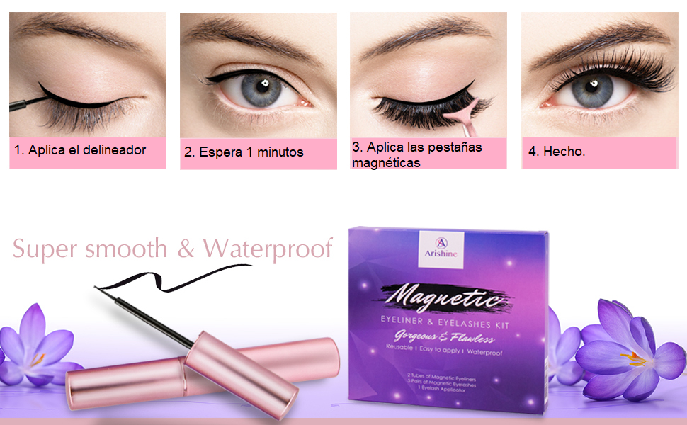MagnaLash Pro | KIT Pestañas Mágneticas (3 pares + delineador magnético + pinza)