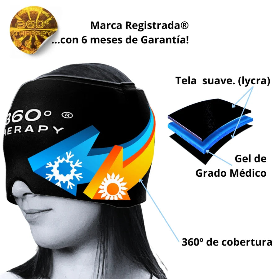 MigraCalm™ | Gorro Terapia Frío-Calor para Alivio Instantáneo Migraña/Sinusitis/Estres