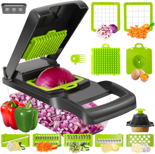 KitchenExpress® | Cortador Premium Multifuncional de Verduras 14 en 1 + ENVIO GRATIS