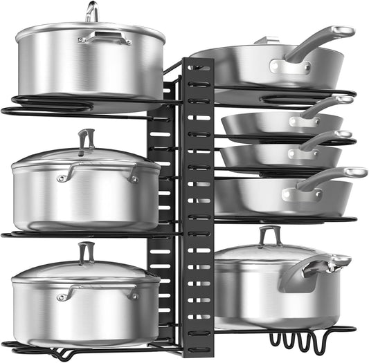 CleanCeramic® - 2 en 1 Rack Premium para organizar tus ollas, sartenes y tapas