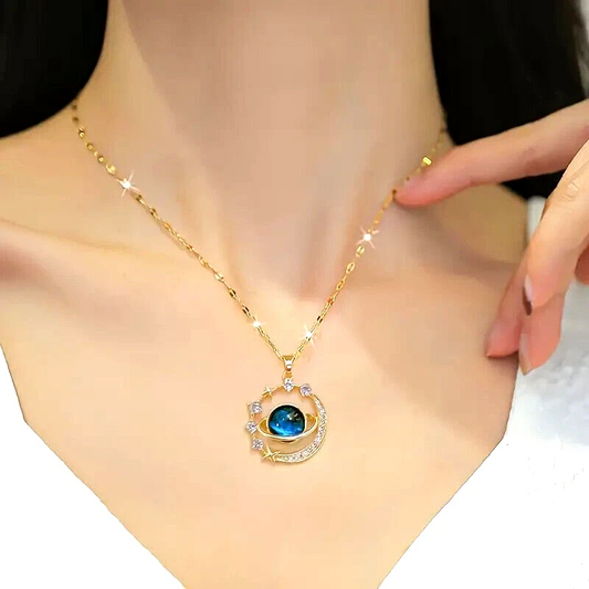 BrightGlow™ | Hermoso Collar Saturno Luna