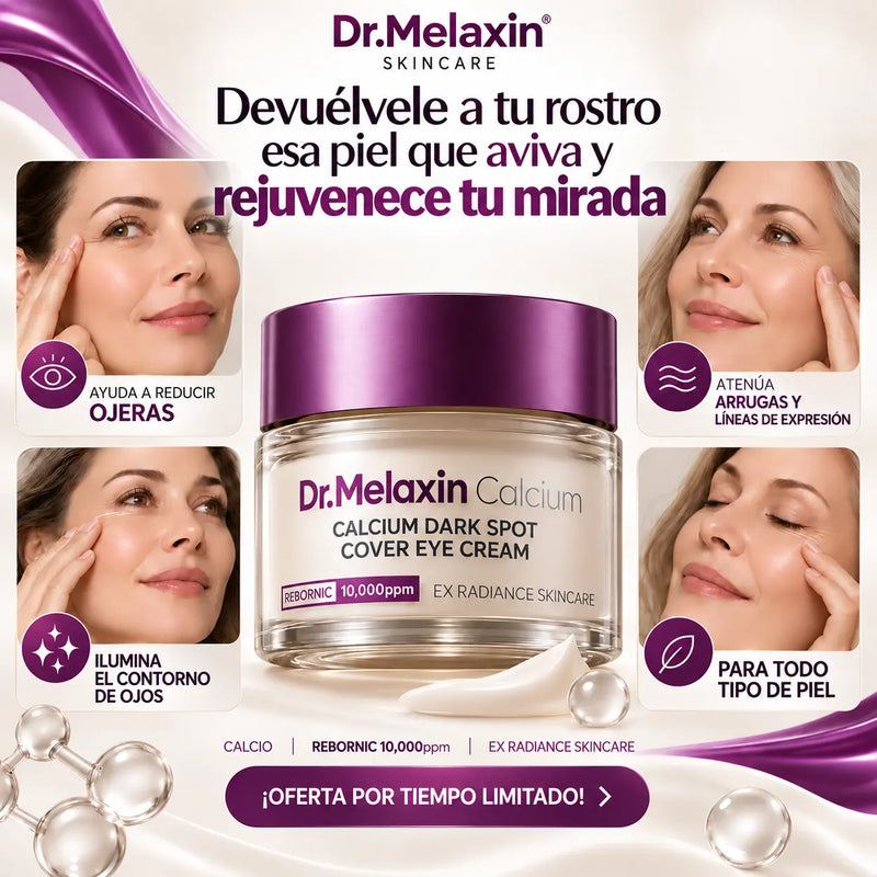 Crema de Calcio Antiedad Aclaradora de Contorno de Ojos y Arrugas | Dr. Melaxin